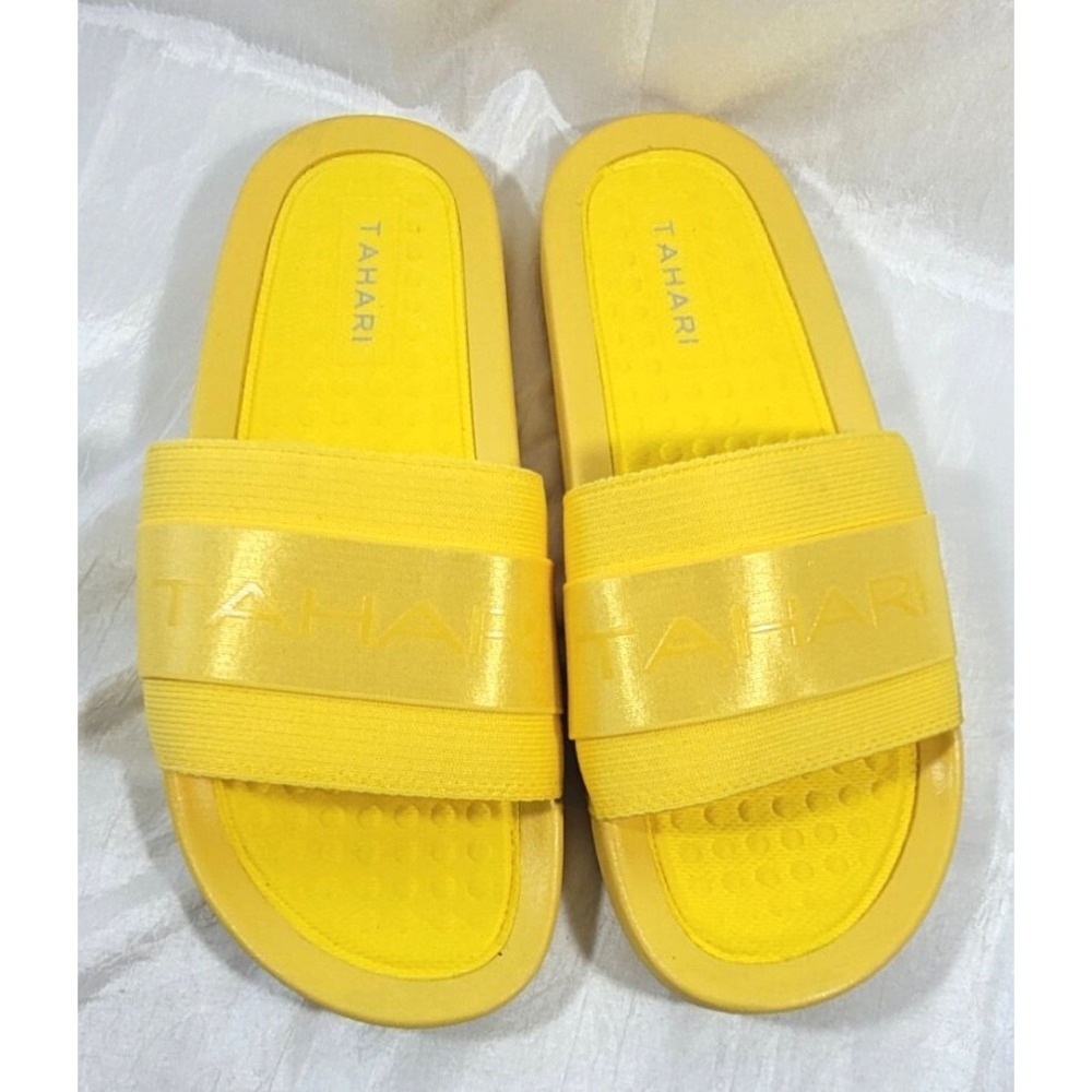 Tahari Women's Summer Sandal Slides - Bright Yellow - Size‎ 10